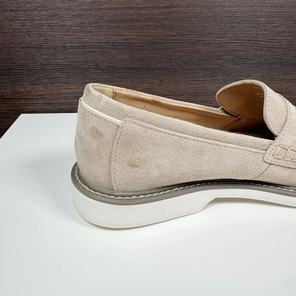 FootJoy Suede Penny Loafers Beige Taupe HybridPlus Bio 9 M - Unused Read 79076